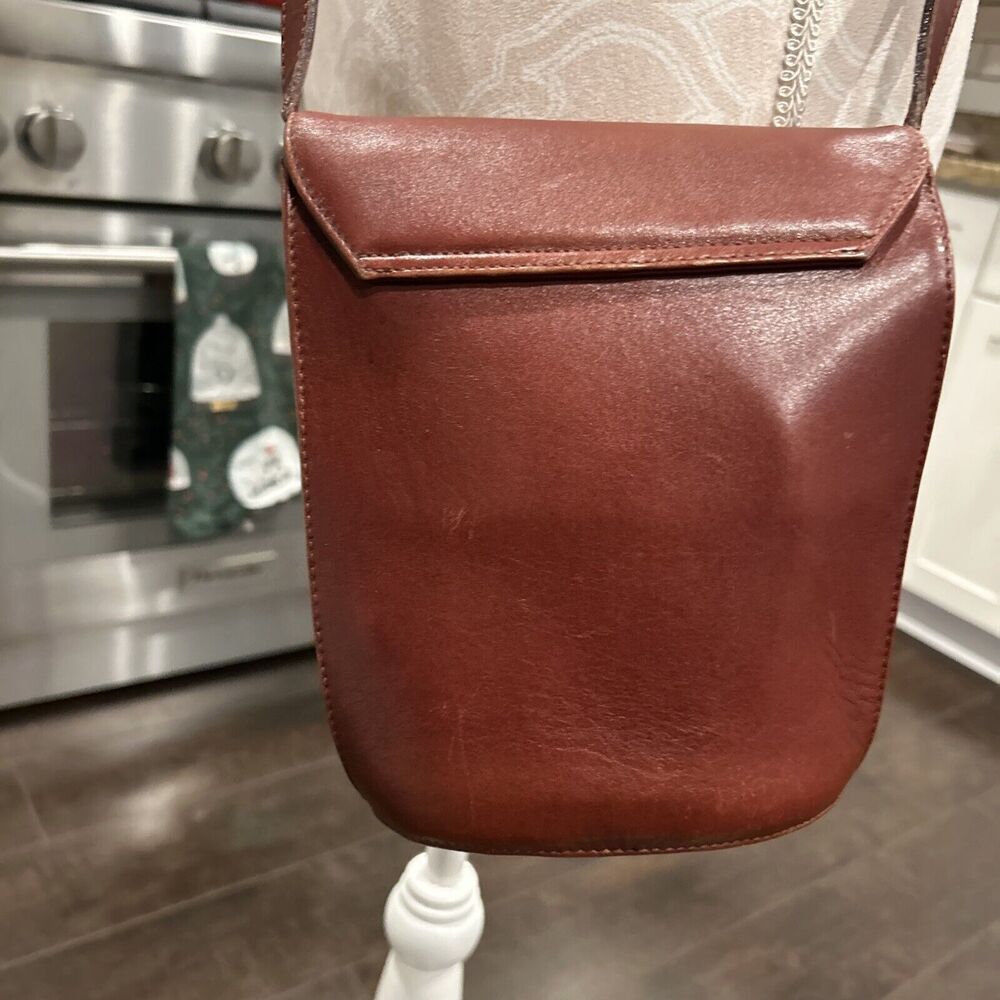 Cole Haan Brown Crossbody Bag Bucket Flap Clasp Limited Edition - Picture 8 of 16